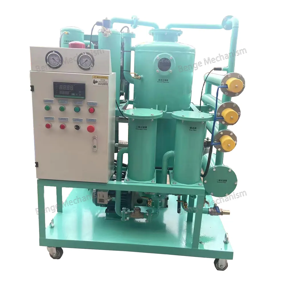 Vendita calda su misura trasformatore sottovuoto interruttore olio purificatore olio deacquinatura degasaggio olio filtro industriale filtro
