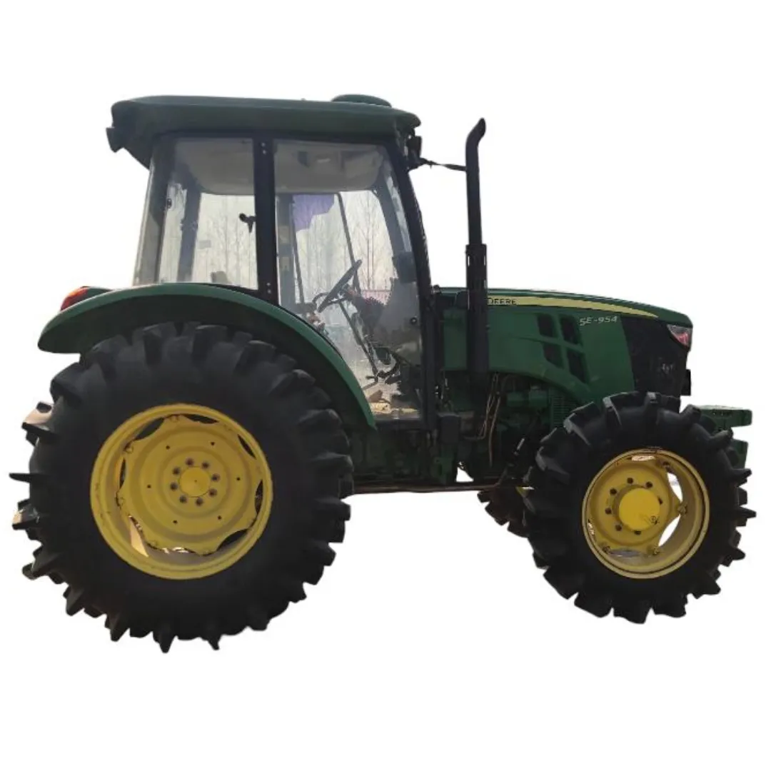Tractor de segunda mano John Deere Tractor para agricultura usado 5E-954 tractores 4WD con motocultor