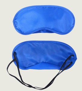 Renkli göz maskesi kapak havayolu hafif Polyester körü körüne dolgulu sünger uyku göz maskesi burun yastığı ve elastik kemerler - Product Image 3