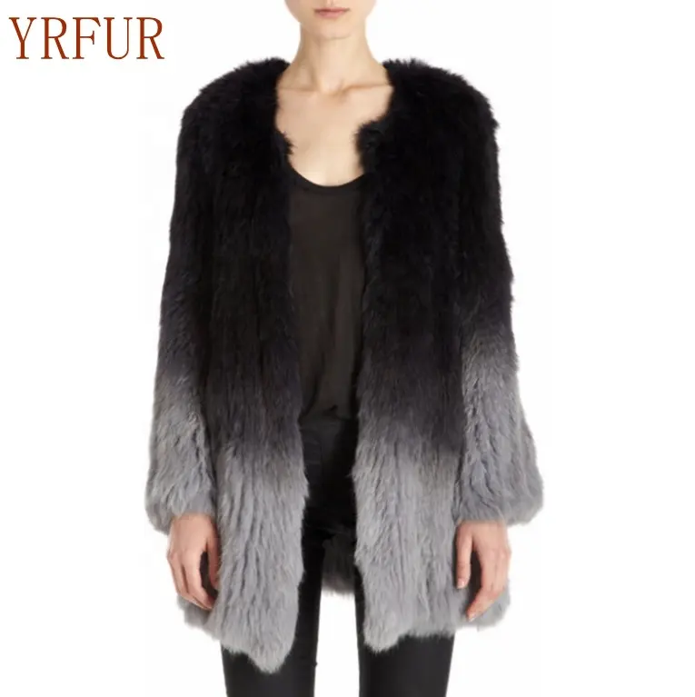 YR547 giacca invernale da donna in pelliccia di coniglio di alta qualità