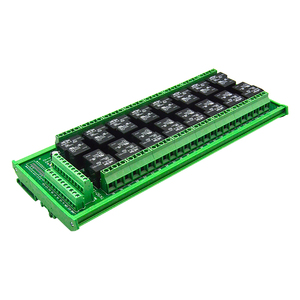 Módulo de relé de control de 16 canales, placa amplificadora de salida de alta potencia, PLC, con optoacoplador, 3,3 v-5vdc, 12v-24vdc, 30A - Product Image 1