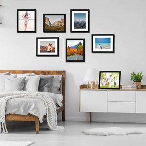 8x10額縁8パック、マット付き5x7またはマットなし8x10の画像を表示、黒。額縁 - Product Image 6