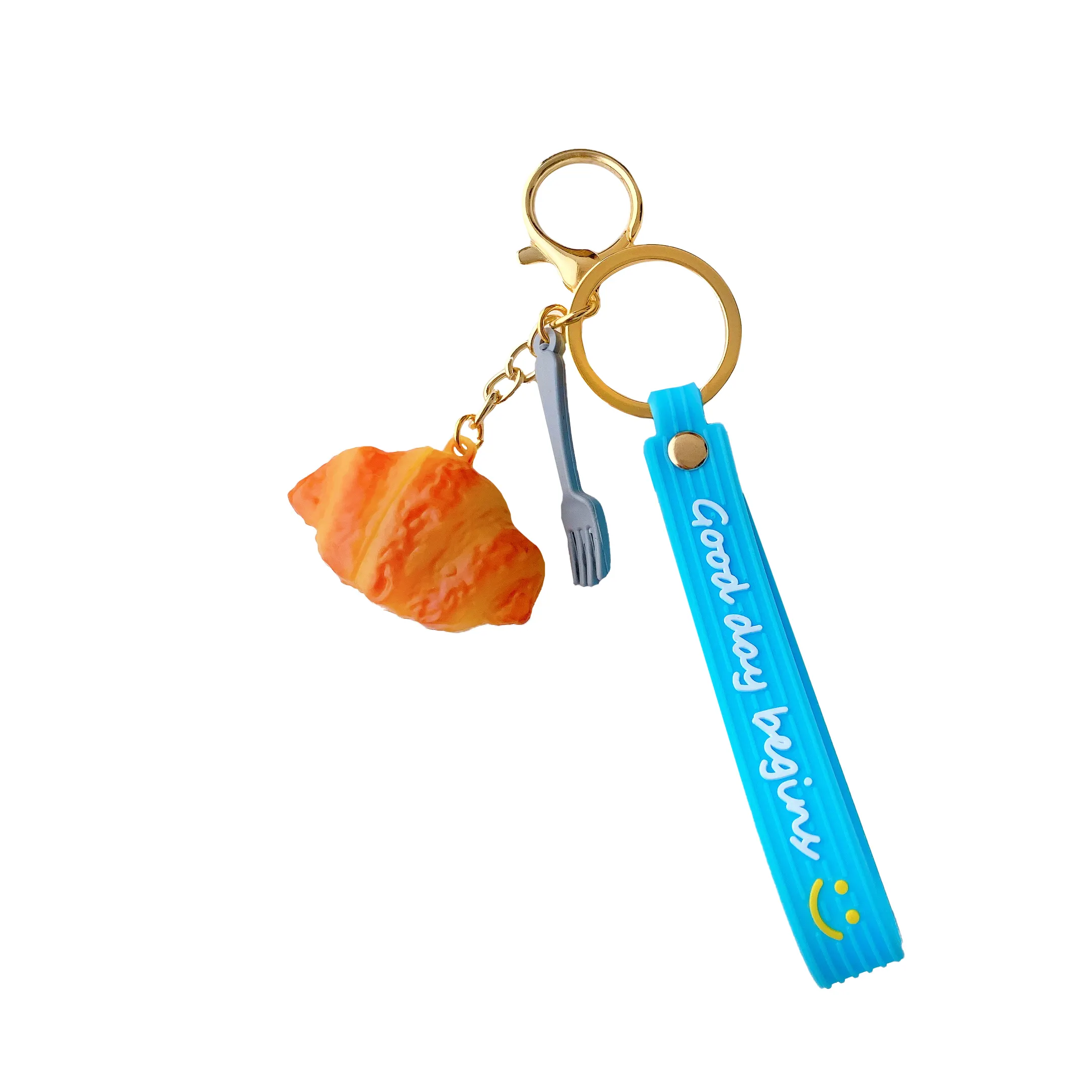 Corporate gifts Creative Style Croissant Shape Custom Made Realistic Vivid 3D full Capacity with keyring USB Flash Drive