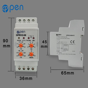Relé de protección de fallo de fase de relé de dispositivo, relé de control de voltaje sellado de cuatro cables trifásico de baja potencia - Product Image 3