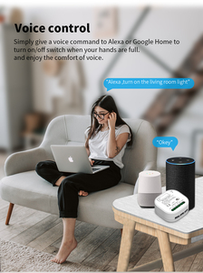 Para Tuya Smart WiFi Control remoto inalámbrico Timer Set Sin batería Panel de pared Interruptores de luz LED Funciona Google Home Alexa Max. - Product Image 6