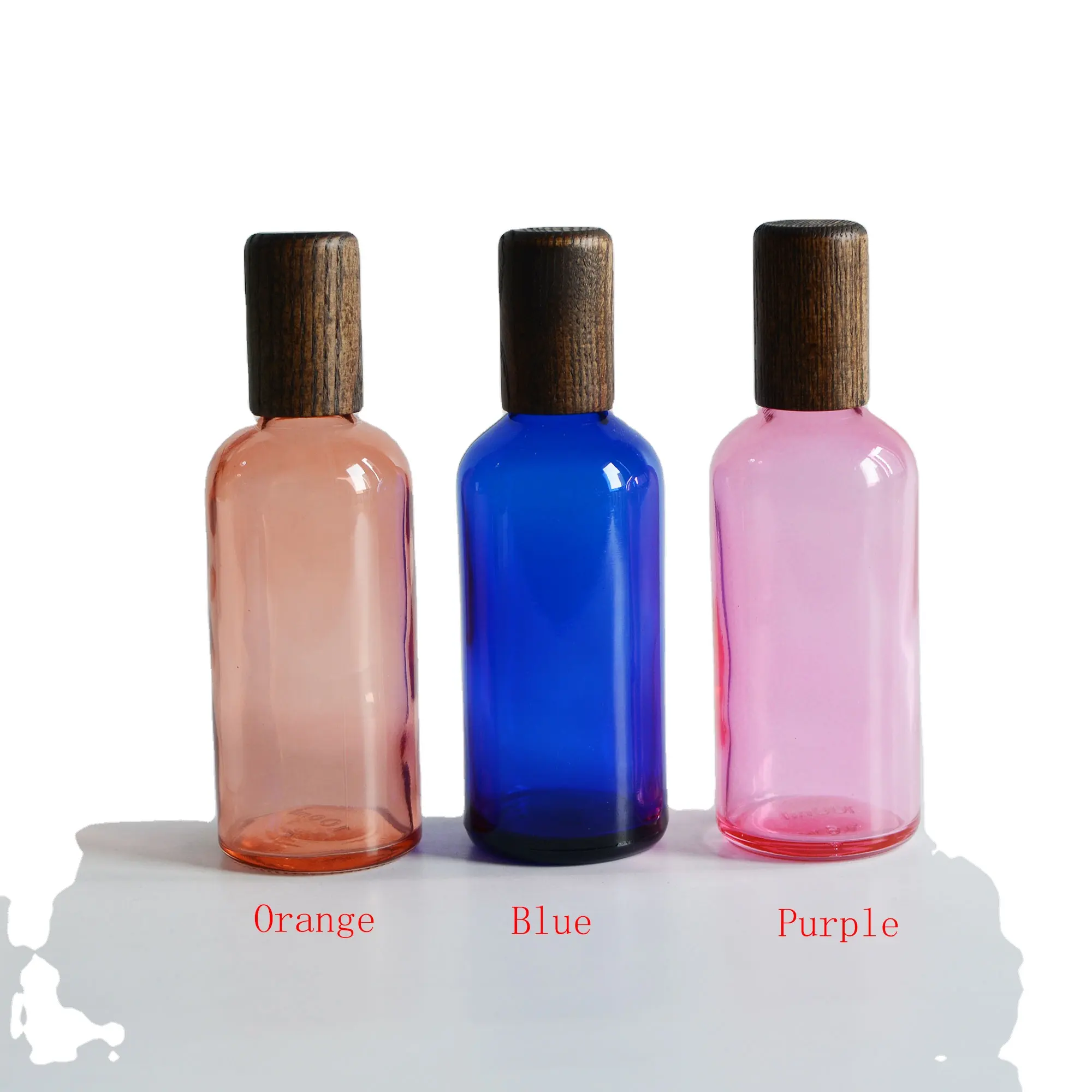 100ml Orange/Blau/Lila ätherische Öl-Roller flaschen, rostfreie Roll-on-Flaschen, Edelstahl-Roller Ball, Großhandel