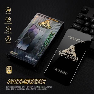Premium ESD siyah King kong ekran koruyucu iPhone 11 14 13 12 Pro Max XS XR X 8 7 6 artı SE 2020 temperli cam - Product Image 4