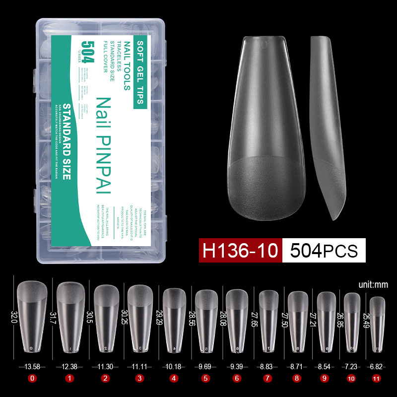 504PCS semi-frosted 10#