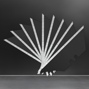 0.6mm hình thang thay thế lưỡi thép hộp cắt dao sắc nét hơn Thảm lưỡi Dispenser với 10 cái/hộp tiện ích lưỡi nạp - Product Image 6