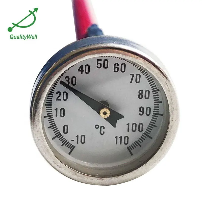 Termometer Bimetal Mini Diameter 1 "(25Mm) 1.5% Skala Penuh
