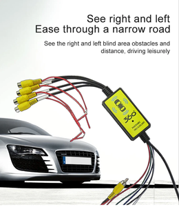 Simple Portable Car Blind Spot Camera Video and Wireless Remote Control Smart 4 <strong>Input</strong> 1 <strong>Output</strong> Car Reversing Video Switch Box