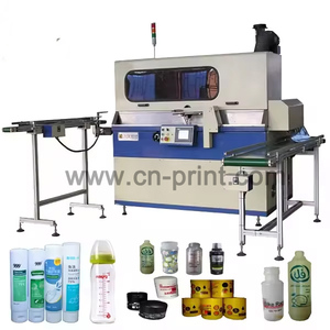 Engine Oil Bottle Plastic Screen Printer With <strong>Loading</strong> <strong>and</strong> <strong>Unloading</strong> Conveyor Belt Automatic Plastic Cup Screen Printing <strong>Machine</strong> - Product Image 1