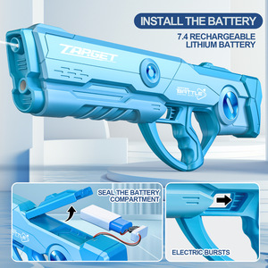 2025 yeni güçlü elektrikli su oyuncak silah 820ml kapasiteli otomatik su Blaster ve uzun menzilli eğlence için şarj edilebilir pil - Product Image 3