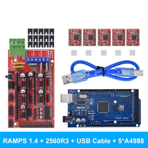 3D-Drucker Mega 2560 R3 RAMPS 1.4 Bedienfeld 5 Stück A4988 oder DRV8825 Schrittmotor antrieb für 3D-Druckerkit für Arduino-Kit - Product Image 5