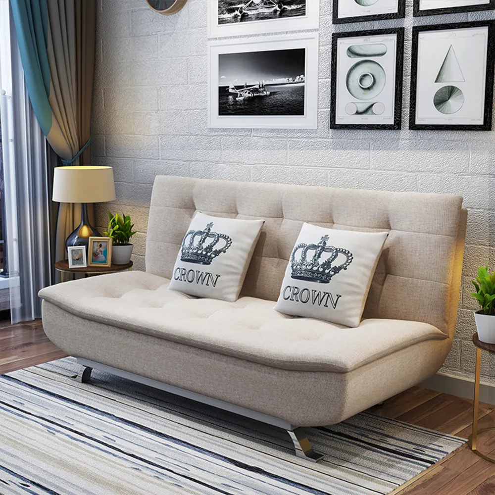 Canapé-lit inclinable à cadre métallique, confortable et relaxant, luminaire décoratif d'intérieur, idéal pour une petite maison, une chambre à coucher ou le salon