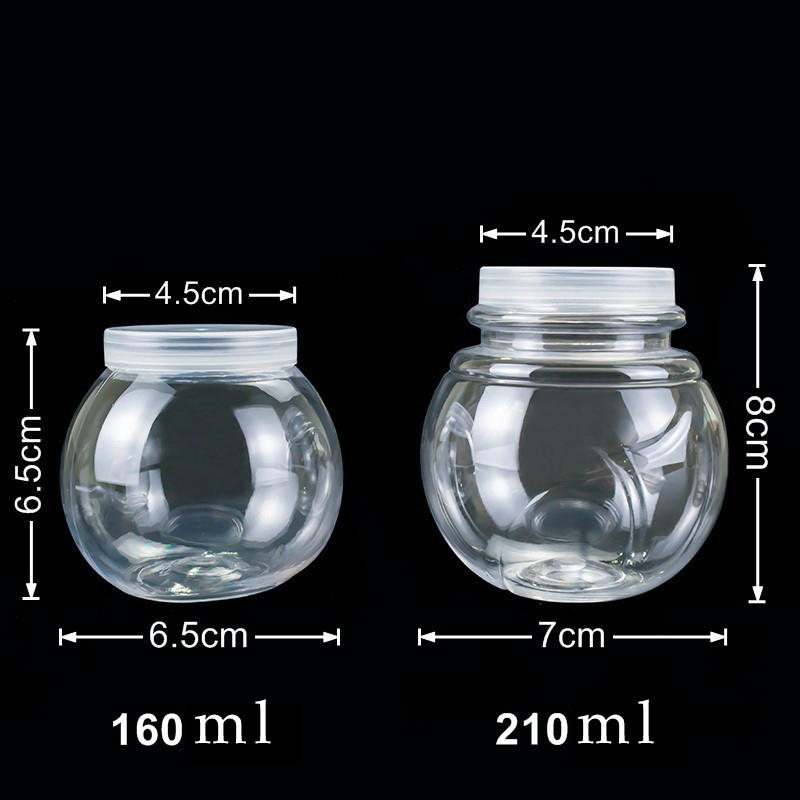 Pudding clair tasse avec couvercle et cuillère