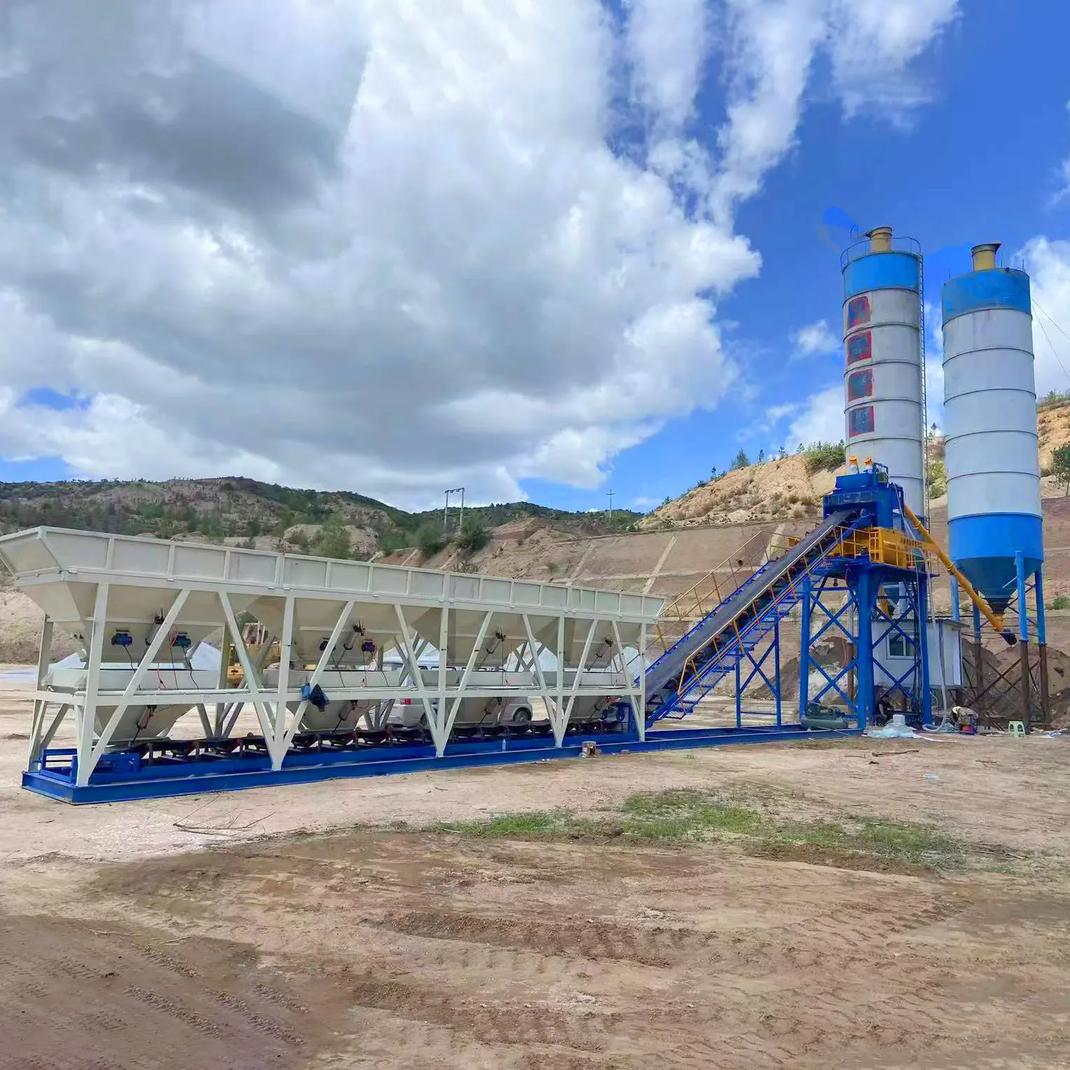 60m3/h 90m3/h 120m3/h 180m3/h Automatic Cheap Small Portable Concrete Mixing Plant Ready Mix Concrete Batching Plant