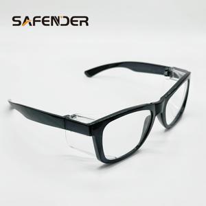 Ansi z87.1 عدسات جديدة شفافة لحماية العين ، درع جانبي أسود ، نظارات أمان للعمل - Product Image 6