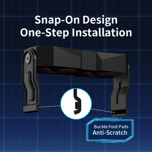 Dissipateur de chaleur à mémoire <span class=keywords><strong>DDR1</strong></span>-5 ventilateur ARGB ordinateur de bureau en aluminium dissipateur thermique de refroidissement Emory 2 pièces ventilateur refroidisseur pour ordinateur portable DDR4 DDR5 - Product Image 4