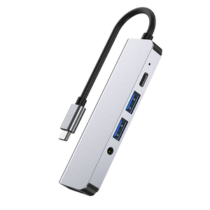 5合1 USB C型集线器，适用于带4K HDTV 3.5毫米音频SD TF接口的MacBook Pro/Air 2019供电的USB 3.0适配器 - Product Image 5