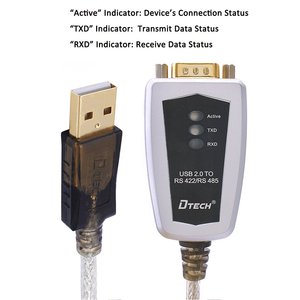 DTECH USB, Windows 11 10 8 7 XP için FTDI yonga seti 5 pozisyon Terminal kartı ile RS422 RS485 seri Port adaptörü kablosu - Product Image 3