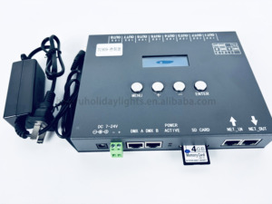 8-портовый светодиодный пиксельный контроллер Artnet DMX to SPI TC909 поддерживает SD-карту и DMX512 аксессуары для освещения консоли - Product Image 5