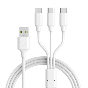 สายดาต้าสามฟังก์ชันในตัวเดียวชาร์จเร็วสุดๆสำหรับ iPhone USB Type-C ความยาว2เมตร - Product Image 1