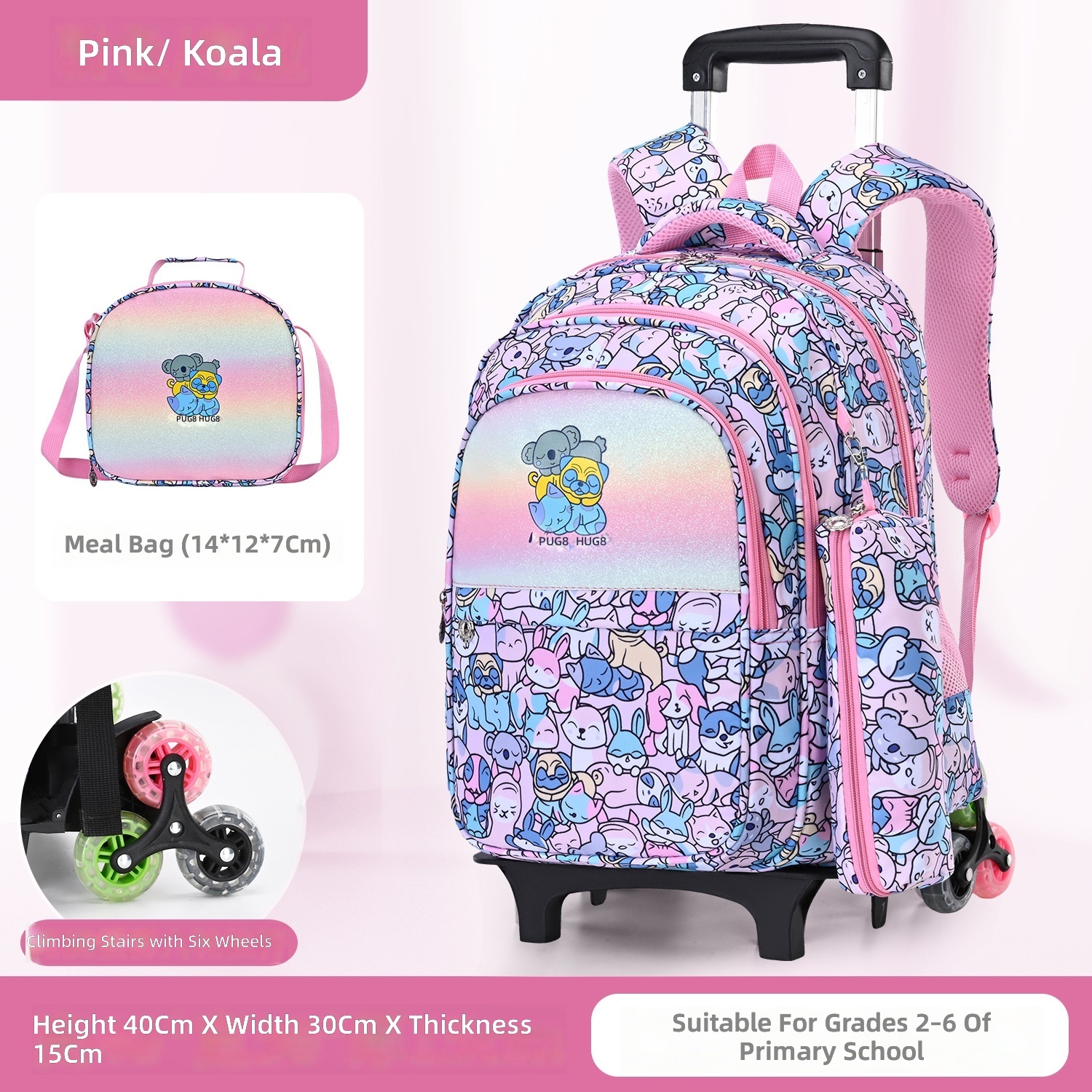 Pink koala-without pull handle