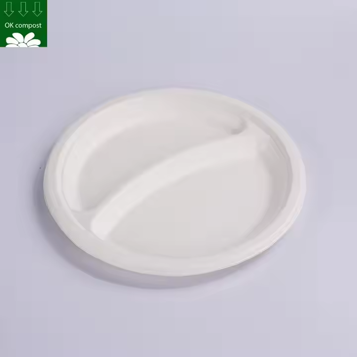 SKU-03Bagasse plate 2 Compartmen