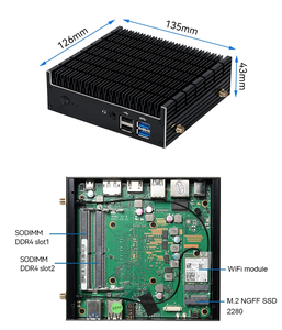 Fanless Mini PC Intel Pentium Gold 5405U DP 4K 60HZ 2*DDR4 M.2 WIFI BT Type-c LINUX Industrial <strong>Computer</strong> - Product Image 5