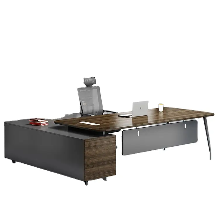 Mobilier de bureau Offre Spéciale table de bureau de direction moderne bureau de patron en bois et en acier