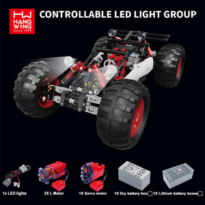 350PCS Remote Control <strong>Programming</strong> Version of the Red Devil Climbing Car <strong>Building</strong> Blocks Sets Electric Rc Radio Toys for Kids - Product Image 5