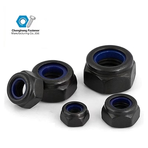 304 thép không gỉ đen mạ kẽm Hex chống nới lỏng Hạt M2 M3 M4 M5 M6 M8 M10 M12 - Product Image 3