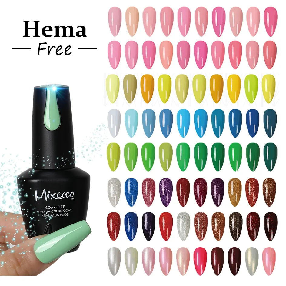 매니큐어 15ml Hema 무료 개인 레이블 esmalte de en em 젤 네일 아트 페인팅 접착제 용품 살롱 UV 네일 젤 폴란드어