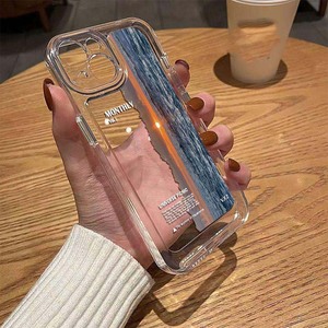 美しいシーサイドサンセット印刷耐衝撃スペースTPU携帯電話カバーケースIphone 8 X Xr Xs 11 12 13 14 15 17 16 17 Pro Max - Product Image 4