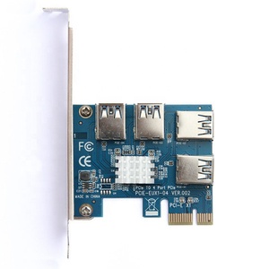<strong>PCI</strong>-E to <strong>PCI</strong>-E Adapter 1 Turn 4 <strong>PCI</strong>-Express Slot 1x to 16x USB3.0 Special Riser Card Extender PCIe Converter - Product Image 1