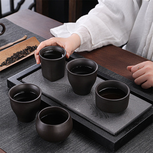 和谐定制个人标志紫砂礼品功夫茶具套装陶瓷便携式中国紫泥茶杯