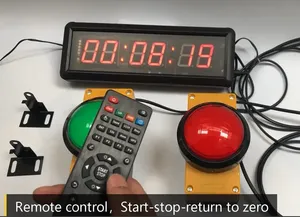 10cm Button Timer LED Countdown Uhr Stoppuhr Digital Reset Zero Fernbedienung für School Rush Answer Wettbewerbs spiele - Product Image 5