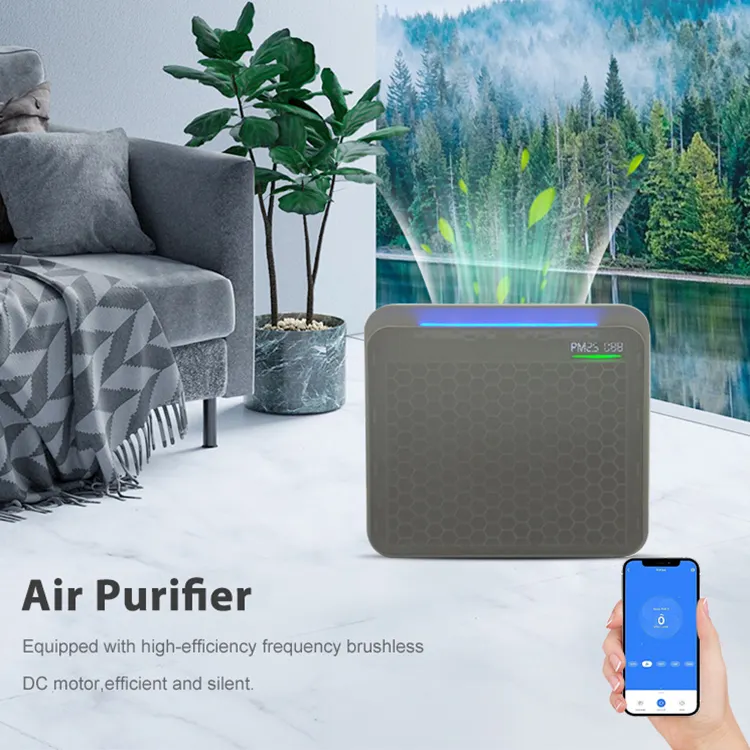 Vente en gros de désodorisant électrique, hôtel bureau chambre à coucher, purificateur d'air intelligent à affichage numérique LED à contrôle tactile