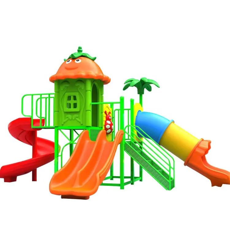 Asilo parco bambini parco giochi per bambini all'aperto per la casa scivolo di plastica