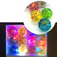 6,5 cm, boule de cristal avec ficelle, motif imprimé