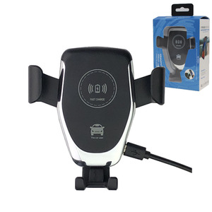 Q12ワイヤレスカーチャージャーマウント10WQi急速充電電話ホルダーiP <span class=keywords><strong>X</strong></span> XSサム1用自動クランプマウントラック