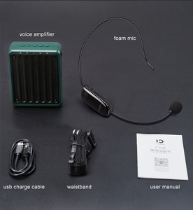 SHIDU 10W Amplificador de voz inalámbrico portátil Sistema de amplificador de enseñanza de potencia de salida de auriculares con micrófono