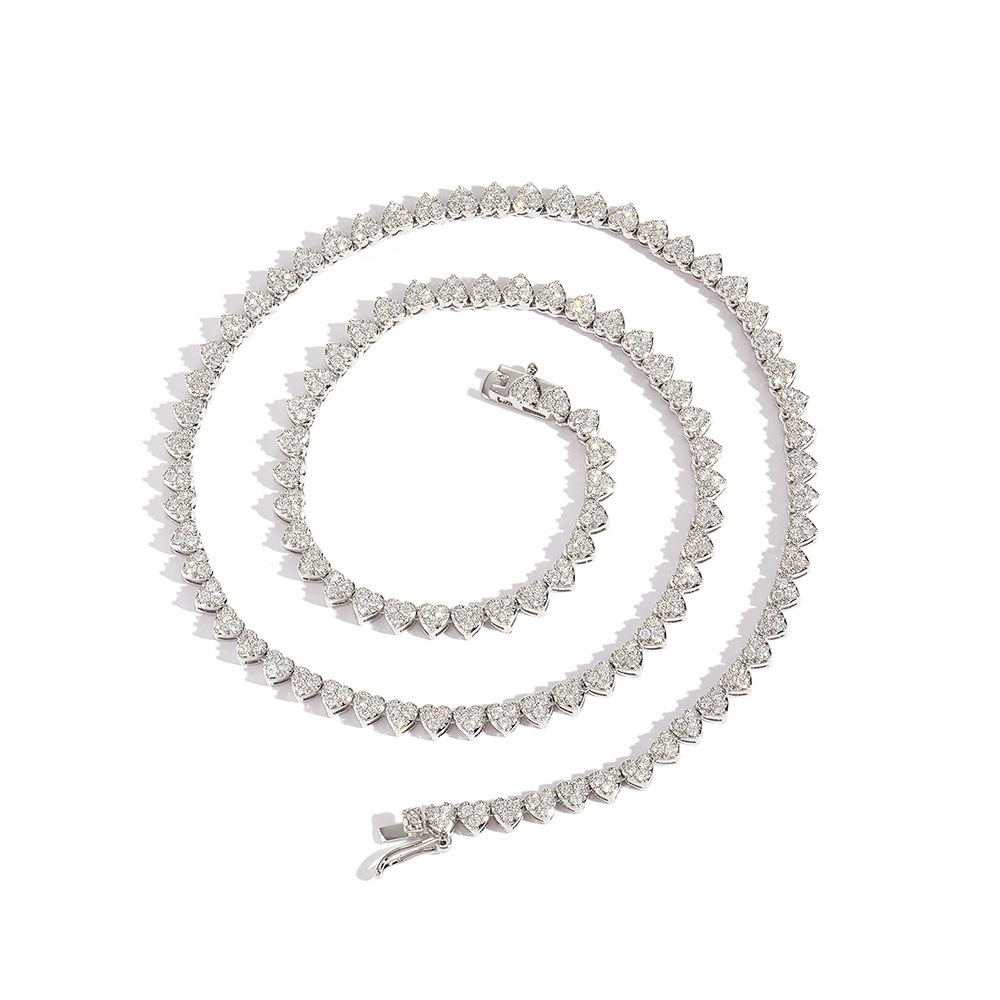 Zirconio blanco plateado de 16 pulgadas (40 cm)