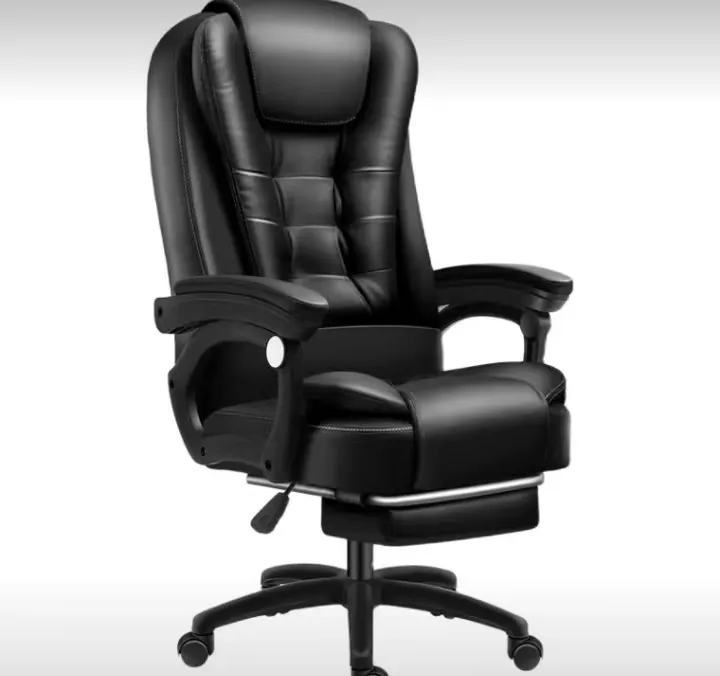 Мебель оптом, Современный эргономичный роторный офисный стул с высокой спинкой, роскошное кожаное офисное кресло
