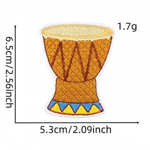 绿色图案特色风格刺绣夏季3D编织聚酯塑料斜纹帆布配件服装补丁 - Product Image 2