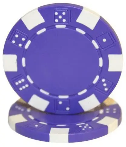 Personalizado argila composto listrado dados de poker chips