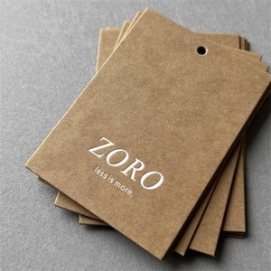 Etiquetas de precio con cuerda adjunta, Kraft etiquetas colgantes de papel, etiquetas de visualización de etiquetas de precio con cuerda - Product Image 1
