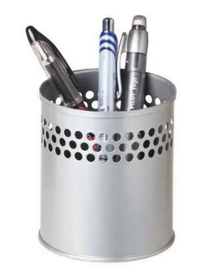 TWINCO support rond en métal, aimant de bureau, argent noir, accessoires de papeterie, organisateur de stylo