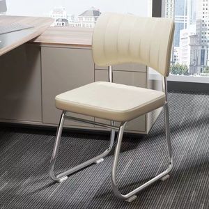 Wholesale Modern Simple PU Leather Office Chair Stackable Thick Pipe Legs <strong>Durable</strong> Conference Room Staff <strong>Computer</strong> Chair - Product Image 4